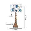 Devansh Multicolor Cotton Table Lamp With Wood Natural Base (7X7X21.25 Inches)-15