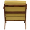 Zesta Solid Wood Accent Chair in Yellow Colour