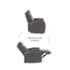 Venezia One Seater Motorized Leather Recliner in Smoke Grey Colour