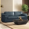 Trissino 3 Seater Luxury Italian Leather Sofa In Aegean Sea