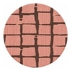 Handmade Round Wool Rug Modern Pink Brown 10 Feet Carpet