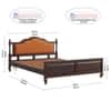 Verona Shesham Solid Wood Queen Size Bed Non Storage Bed In Walnut Finish
