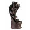 Brown Fiber Glass 7 Stacked Chalice Water Fountain
