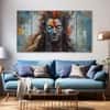 The Castle Decor Lord Shiva Wall Painting Wooden Framed 27x48 Inch (Style 19)