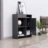Hexa Red Multipurpose Storage Cabinet With 1 Drawer 1 Door in Slate Grey Colour