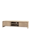Myr Solid Wood TV Unit with 2 Door In White Wash Finish
