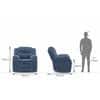 Atticus Single Seater Swivel Rock Recliner in Baltic Blue Colour