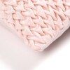 Smocking Cotton Blend Cushion Cover In Baby Pink