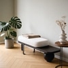 Noble Aura Metal Bench in White Finish