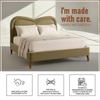 Elaris Curve Comfort Queen Size Bed in velvet With Engineer Wood Frame & Hydraulic Storage