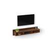 Coober Engineering Wood Wall Mount TV Entertainment Unit Set Top Box Stand/TV Cabinet with Shelves for Books & Décor Display Unit Large Upto 42 Inches (Brown Maple)