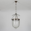 Nolan Diamond Cut Ceiling Pendant Light In Clear & Brass Finish