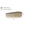 Pelli Natural Colour Solid Wood Wall Shelf with Bark lining