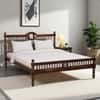 Nilaya Sheesham Wood Queen Size Non Storage Bed in Provincial Teak Finish