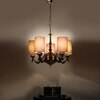 Devansh Dual Gold  Antique Wall Mounted Lamp With Beige Jute Shade