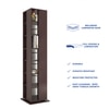Shimada Engineered Wood  Bookshelf in Columbian Walnut Finish