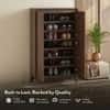 Webster 24 Pair Shoe Rack in Classic Walnut Finish