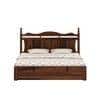 Lavento Sheesham Wood Queen Size Bed With Hydraulic Storage In Provincial Teak Finish
