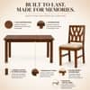 Globally Indian Prisha Solid Sheesham Wood 6 Seater Dining Table Set 6 Chairs Beige