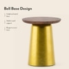 Rostrum Solid Wood Side Table in Glossy Finish