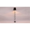Keegan Black Fabric Floor Lamp with Black Iron Base