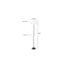 Storm Off-White Cotton shade with Iron floor lamp