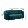 Nero Velvet 2 Seater Sofa in T Blue Colour