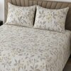 Cream Floral 210 TC Mix Cotton Flat Super King Size Bedsheet With 2 Pilllow Covers From Threads