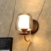 Eliante Modern Wall Lights Mild Steel & Glass Material Brown, Gold & Smoke Finish