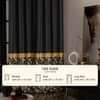 Stoa Paris Satin Curtain for Door, 70% Blackout Curtains, Set of 2, Versailles - Regal Slate with Back Lining