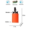 Devansh Solid Wood Electric Wall Light in Brown Colour with Orange Shade Count of 1 Light