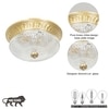 Telmor 11 Inch 2-Light Flush Mount Ceiling Light In Antique Brass Finish With Clear Star Diamond Cut Glass