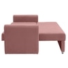 Baruna 3 Seater Velvet Pull Out Sofa Cum Bed with Storage In Peach Color