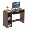 BLUEWUD Mallium Engineered Wood Study and Computer Laptop Table for Home or Office, WFH Desk with Keyboard Slider and Storage Shelves for Adults Kids Students Home Office Furniture (Wenge)