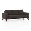 Granada Premium 3 Seater Fabric Sofa in Stone Grey Velvet Colour