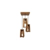 Blender Brown Solid Wood Cluster Hanging Light