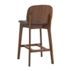 Scandinavian Cora Counter Chair Maroon Cocoa Finish