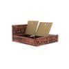 Brilliant Sheesham Wood King Size Bed Box Storage  Storage Provincial Provincial Teak  Finish (72 x 78 inches)