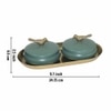 Metalsmith Metal Serveware Box Set of 3 with Tray Green Finish