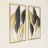 W-Haya Abstract Metal Wall Decor in Multicolor Set of 2