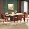 Gabriele Onex 6 Seater Pedestal Dining Table With Set Of 6 Ludo Dining Chairs