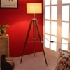 Barack Beige Jute Shade Floor Lamp