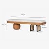 Andaman Avis Solid Wood Bench in Off White Colour