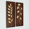 W-Evan Abstract Metal Wall Decor in Gold Set of 2