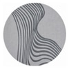 Handmade Round Wool Silk Rug Modern Wave Grey 10 Feet Carpet