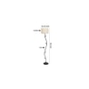 Rastus Off White Fabric Floor Lamp with Black Iron Base