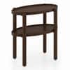 Pearl Sheesham Wood Side Table in Walnut Finish