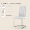 Caribu 4 To 6 Extendable Dining Table With 6 Seneca Chairs (Finish- White High Gloss)