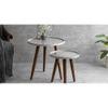Weave Round Nesting Tables with Wooden Legs, Side Tables, Wooden Tables, Living Room Decor by A Tiny Mistake