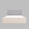 Ananda Engineered Wood Queen  Size Bed With Hydraulic Storage (Melamine Finish, White Colour)